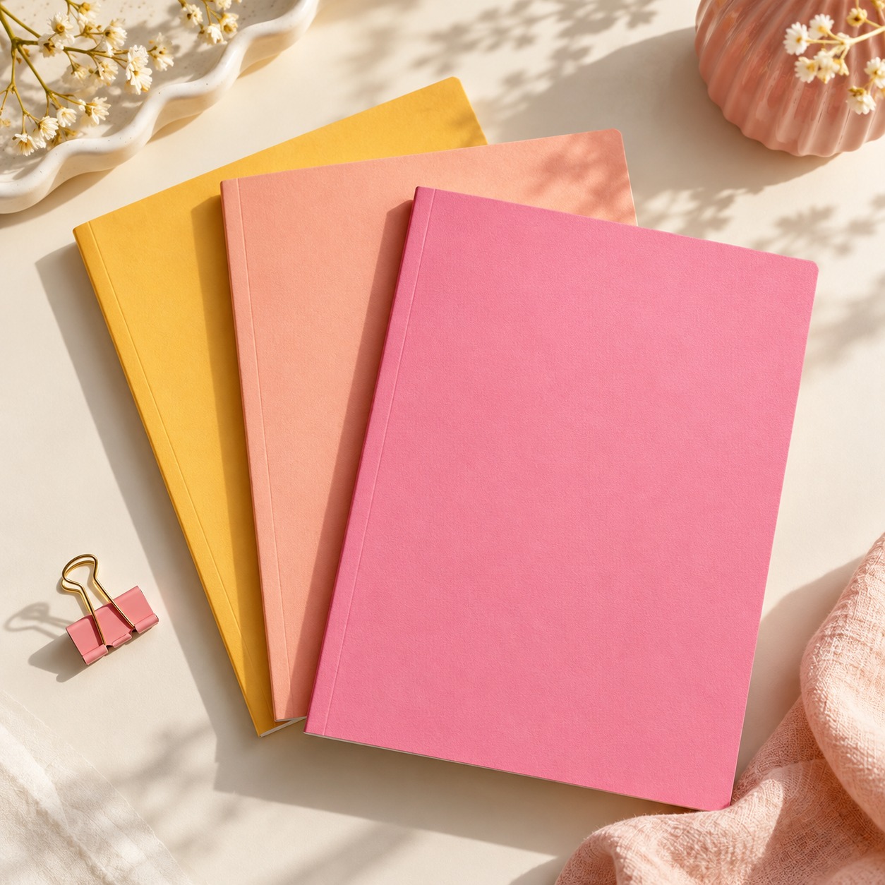resource bundle in pink, peach, yellow, and cream